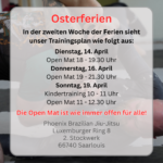 UPDATE: Fahrplan zweite Osterferienwoche